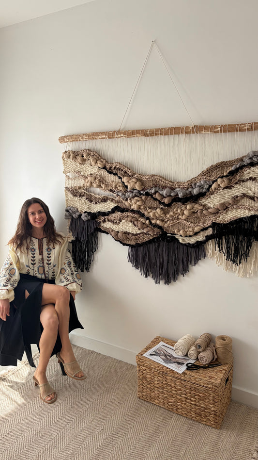 Woven Tapestry Wall Hanging "Balance"