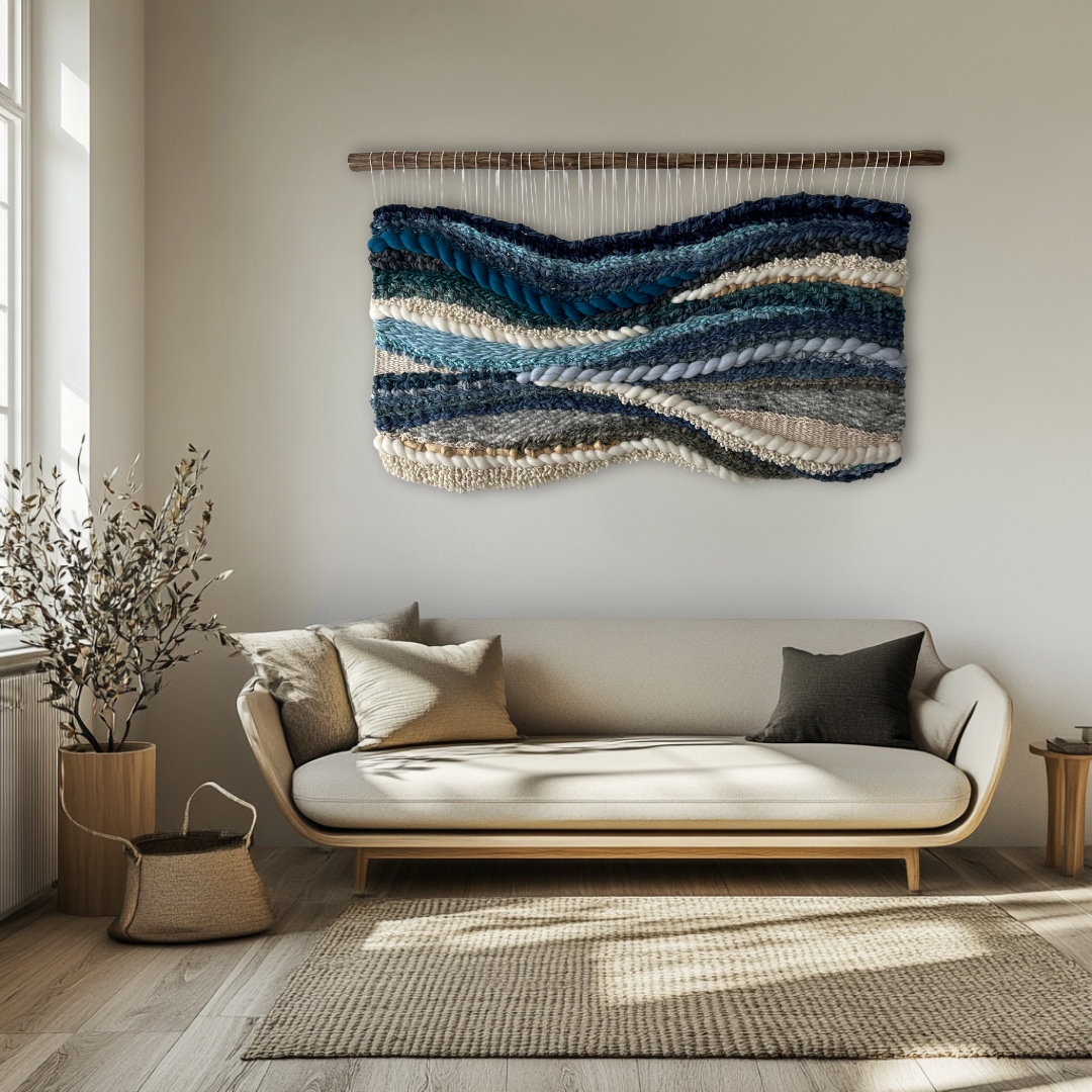 Fiber Wall Art in Modern Living Room