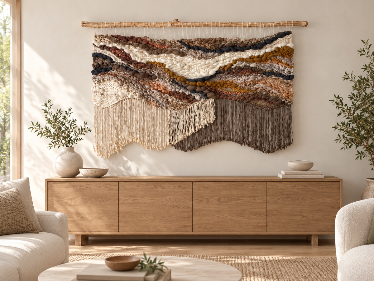 Woven Wall Tapestry "Beneath the Surface"