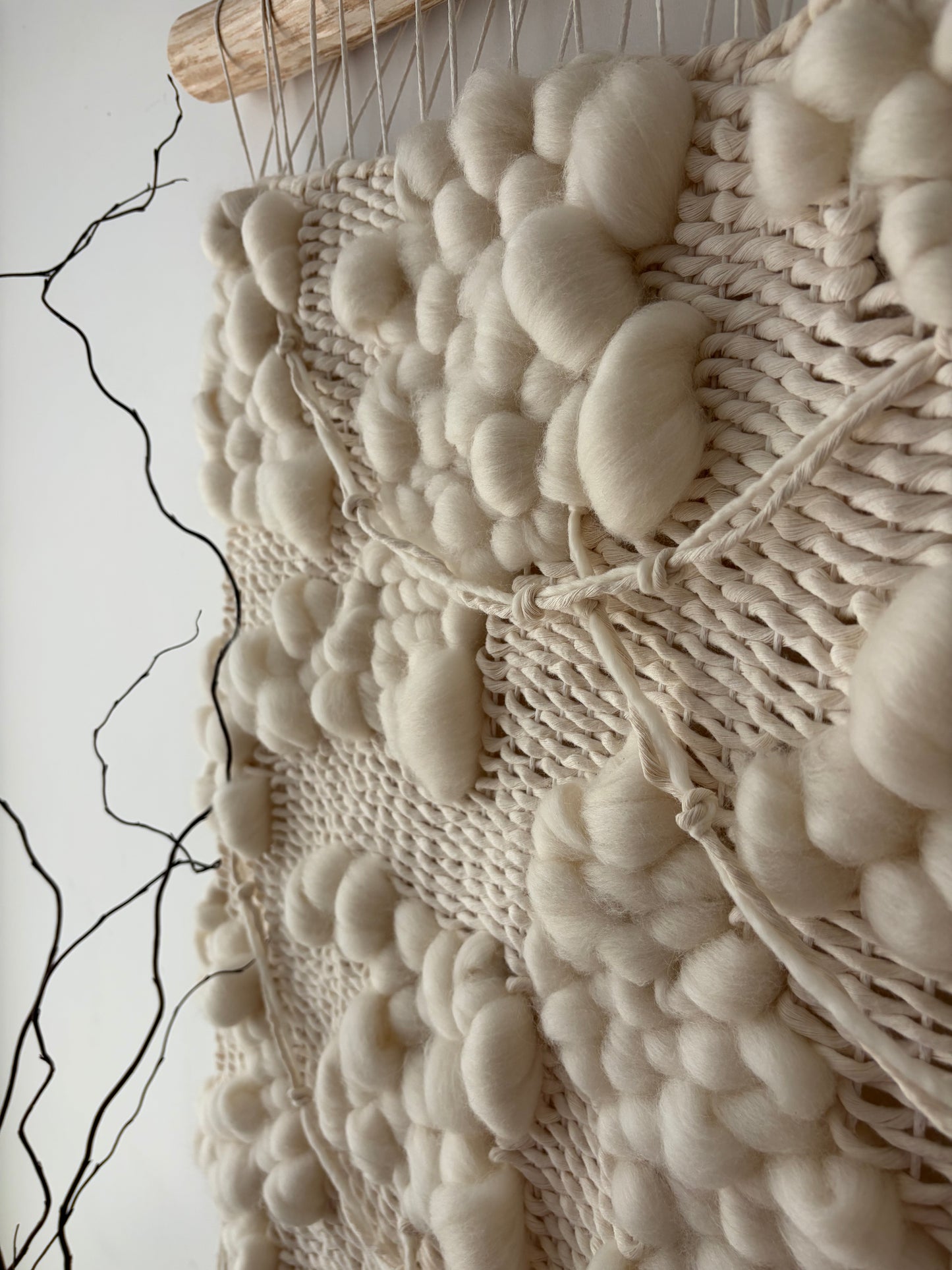 Woven Wall Hanging "Blanc de Blancs"