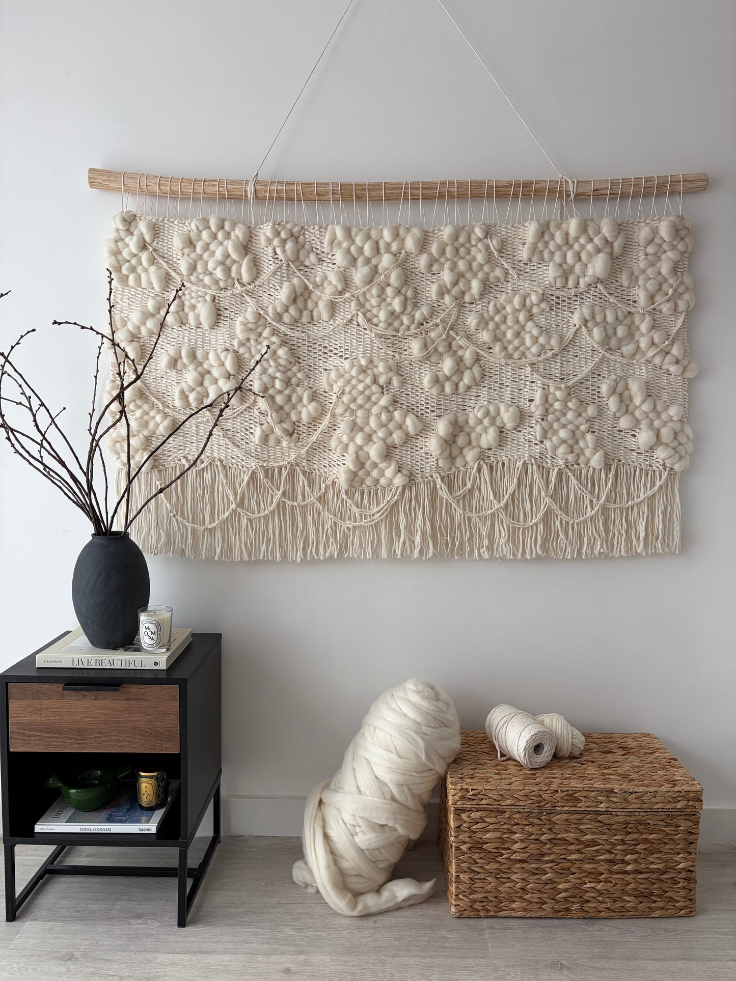Woven Wall Hanging "Blanc de Blancs"