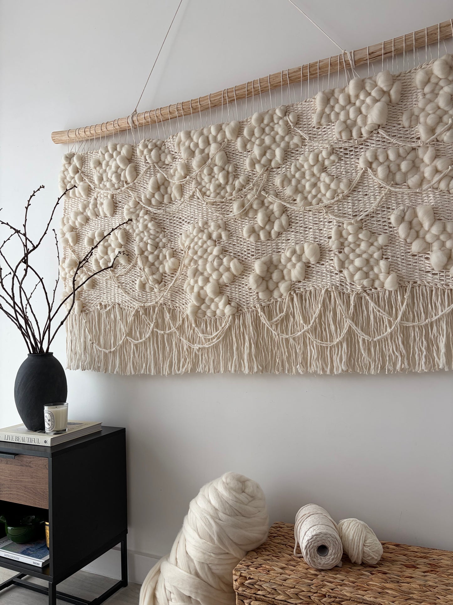 Woven Wall Hanging "Blanc de Blancs"