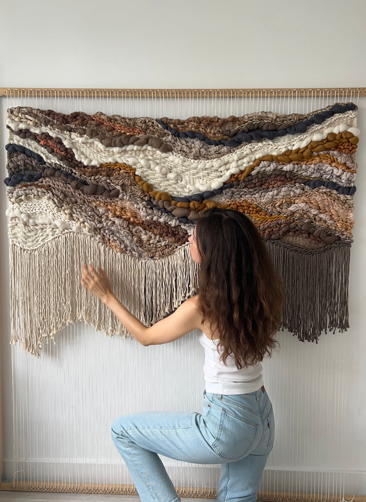 Woven Wall Tapestry "Beneath the Surface"