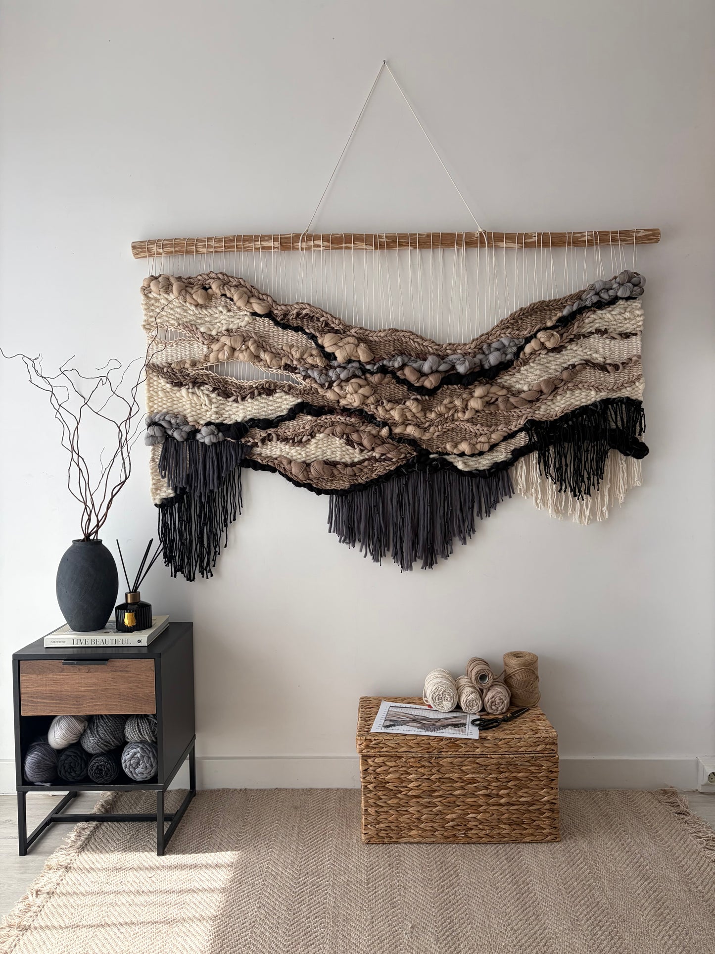 Woven Tapestry Wall Hanging "Balance"