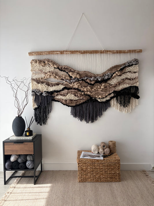 Woven Tapestry Wall Hanging "Balance"