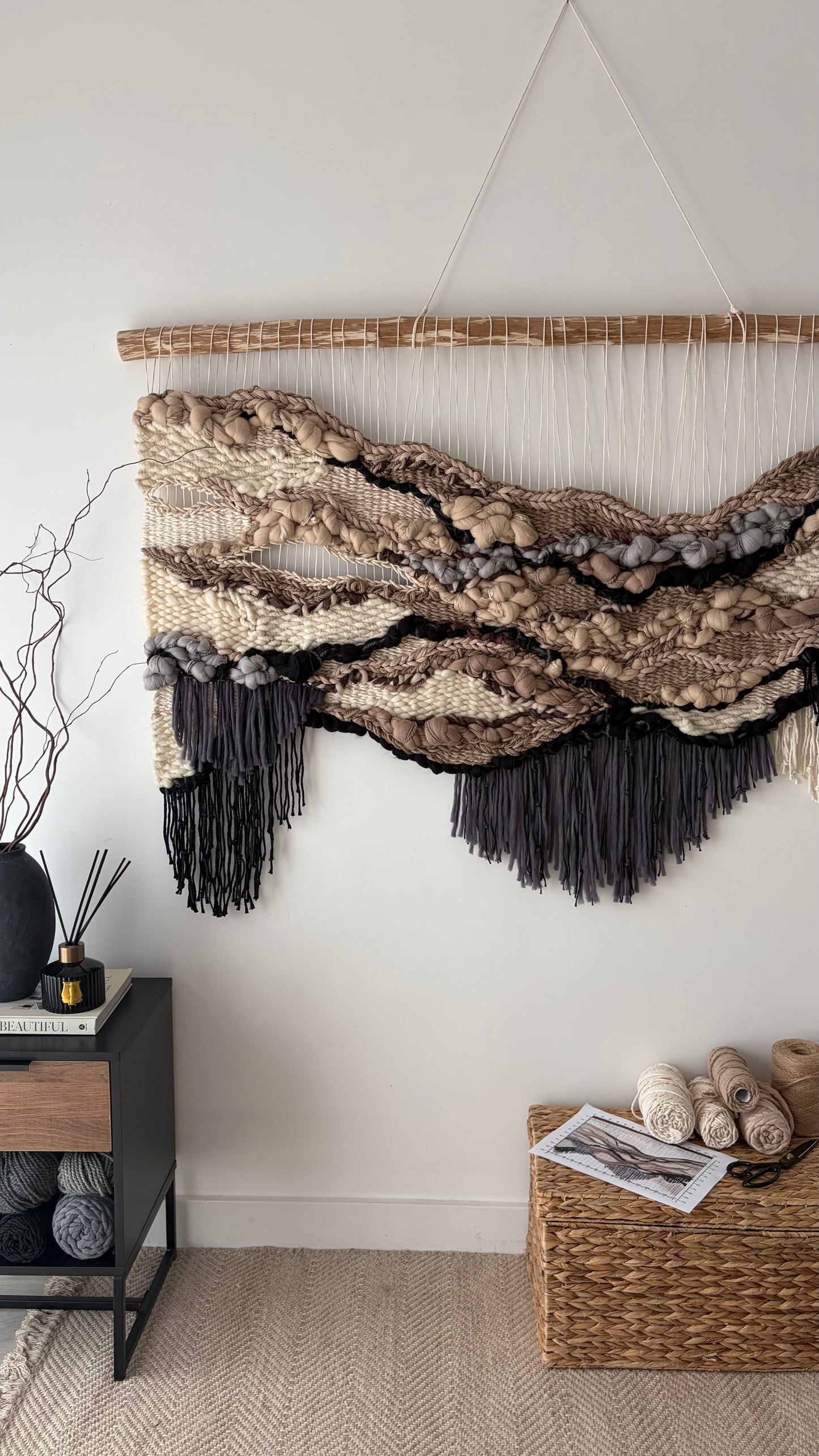 Woven Tapestry Wall Hanging "Balance"