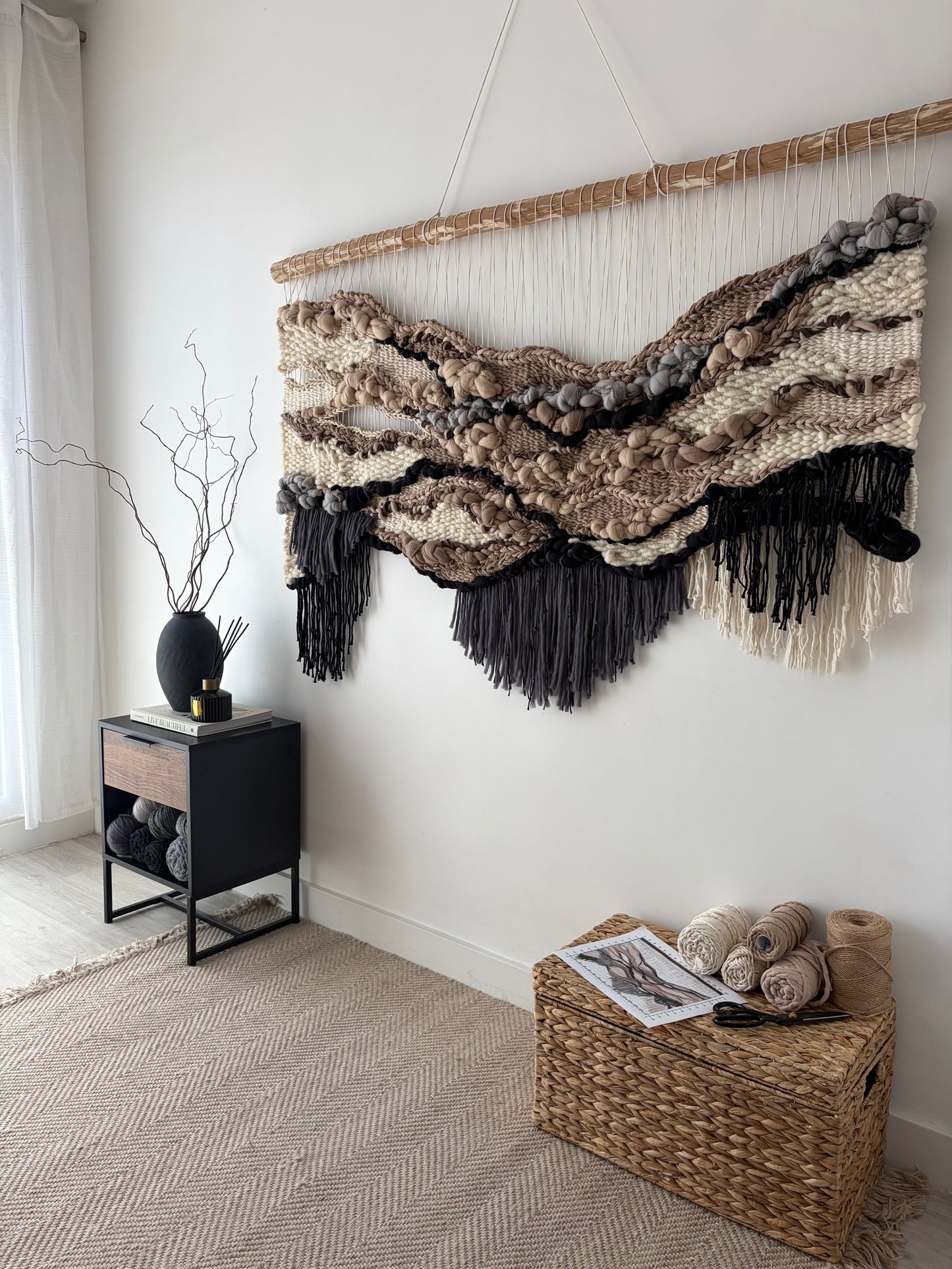 Woven Tapestry Wall Hanging "Balance"