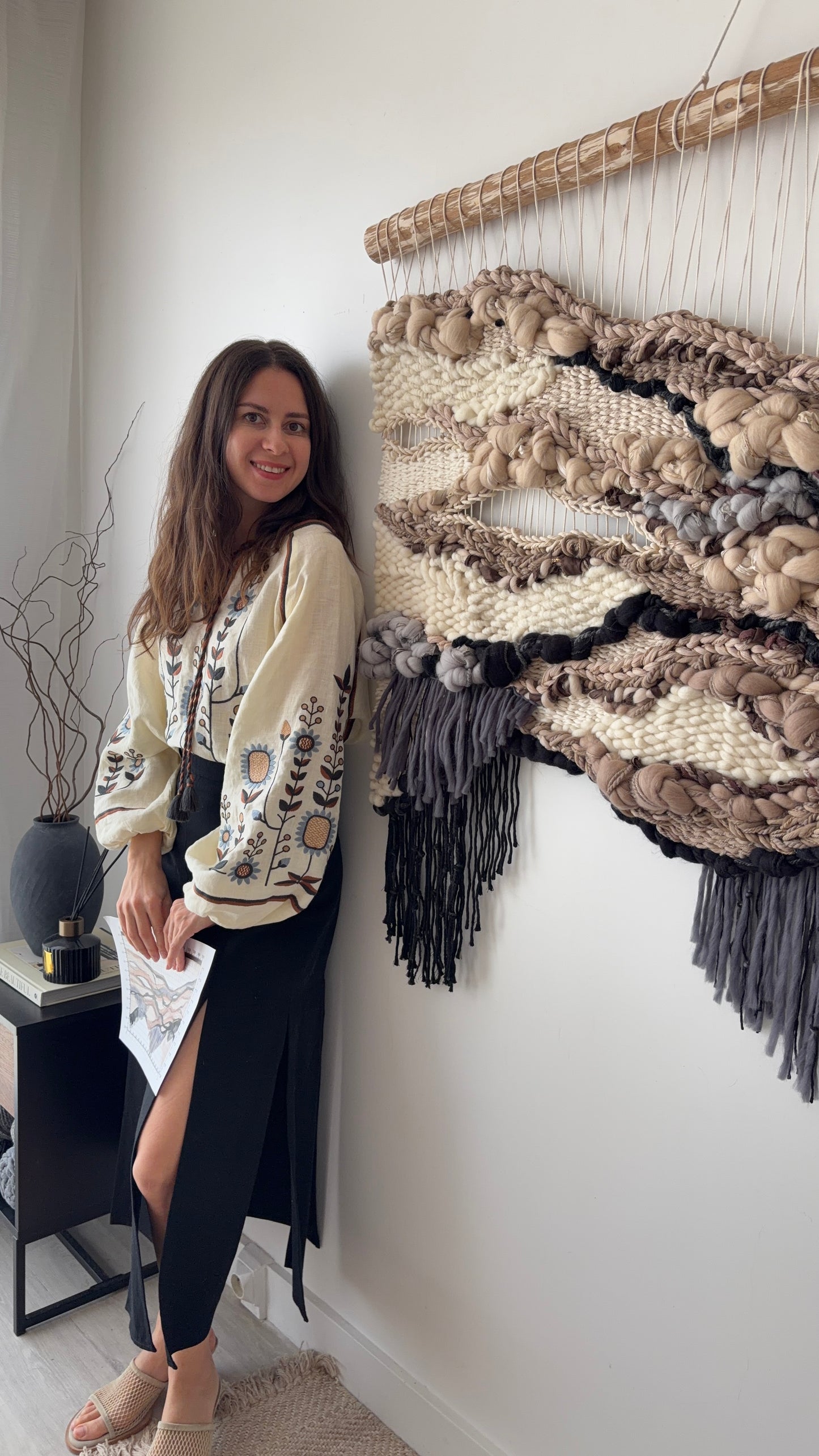Woven Tapestry Wall Hanging "Balance"