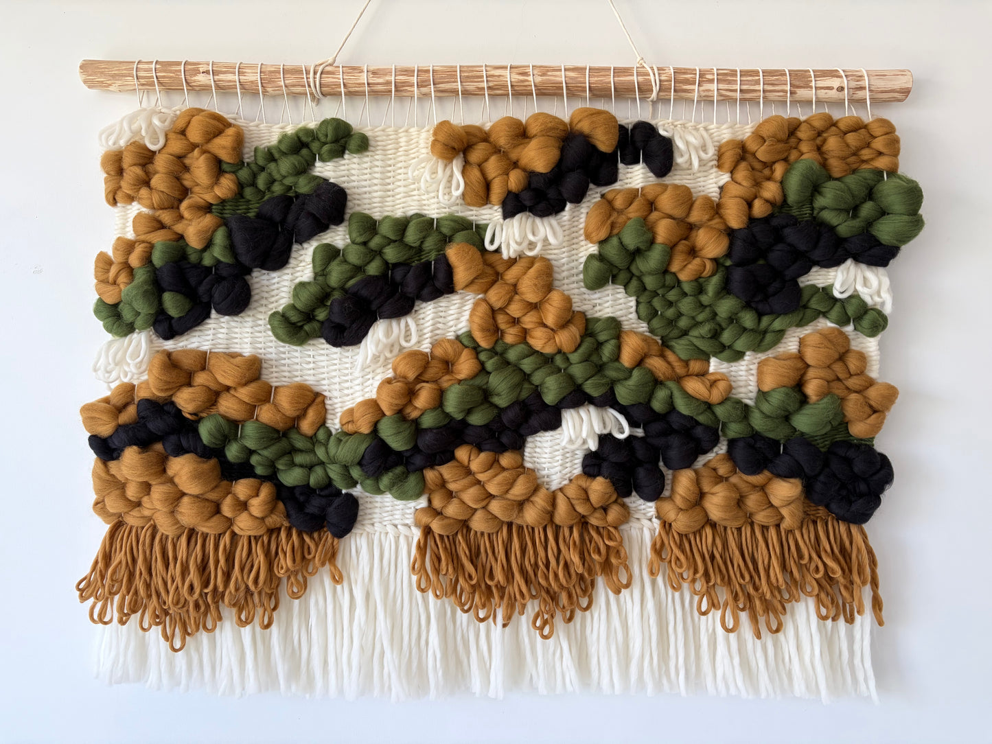 Woven Wool Tapestry "Forest Mosaic"