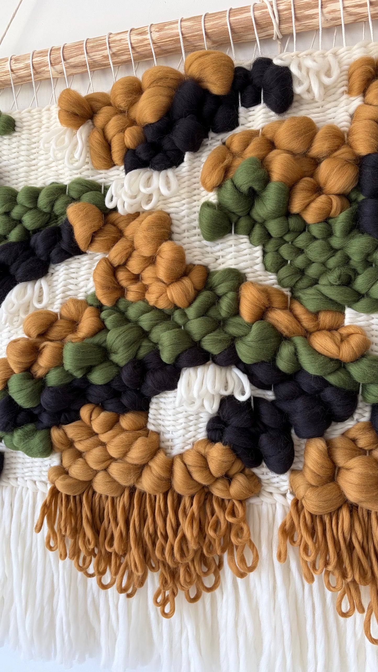 Woven Wool Tapestry "Forest Mosaic"