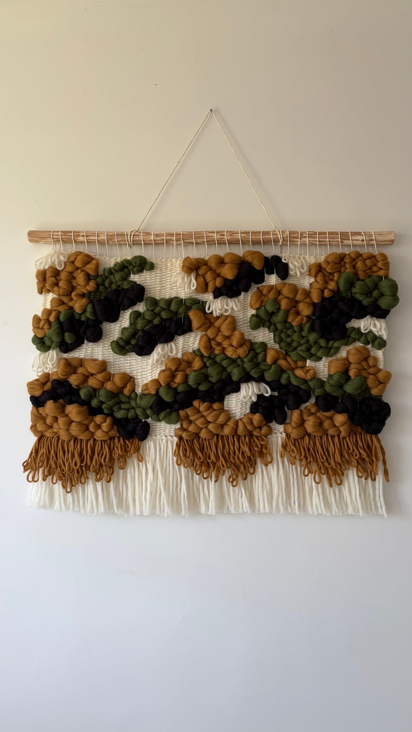 Woven Wool Tapestry "Forest Mosaic"
