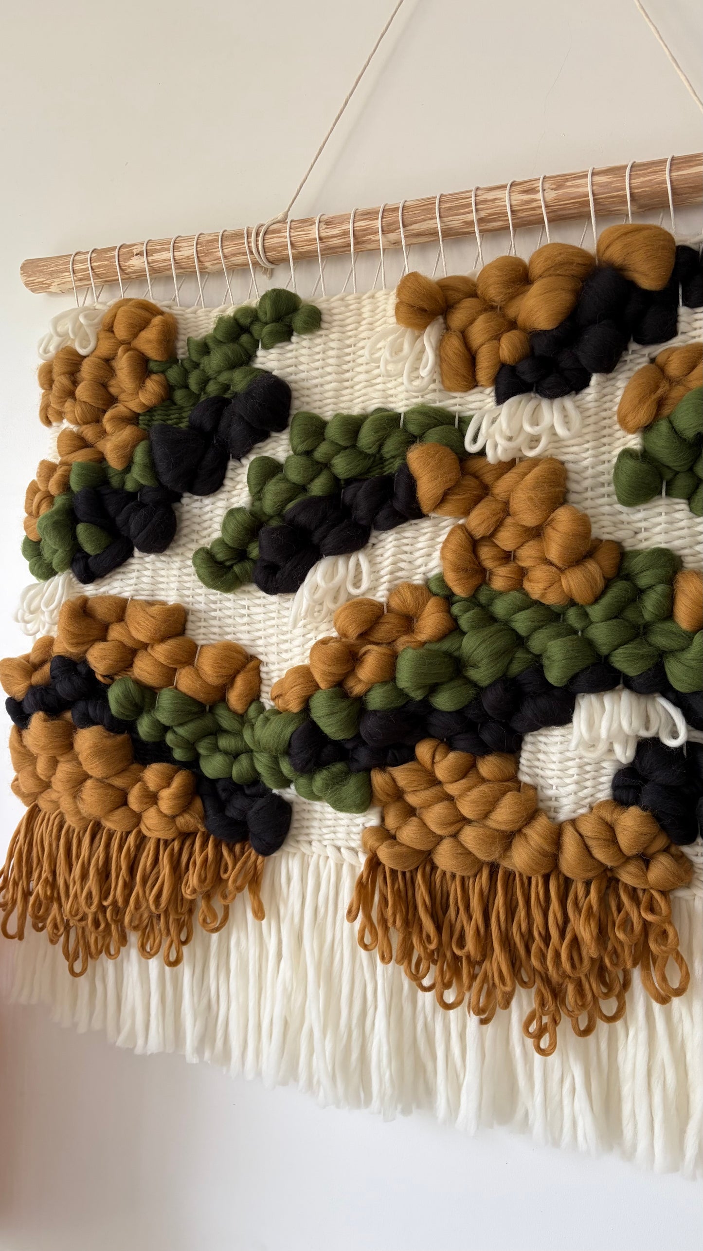Woven Wool Tapestry "Forest Mosaic"