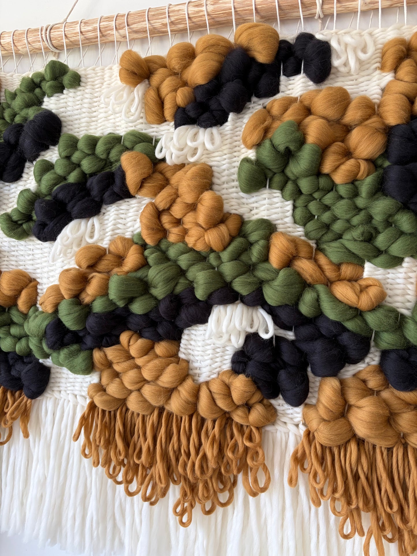 Woven Wool Tapestry "Forest Mosaic"